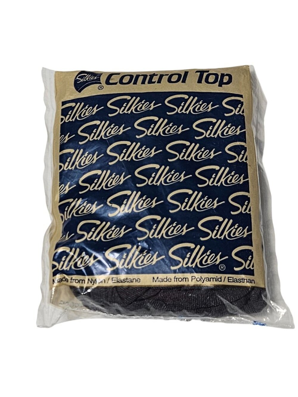 Silkies Control Top Queen Off Black Size XX-Large Pantyhose Nylons Stockings